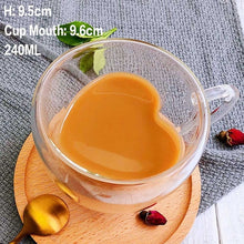 Load image into Gallery viewer, Heat Resistant Double Wall Glass Coffee/Tea Cups And Mugs Travel Double Coffee Mugs With The Handle Mugs Drinking Shot Glasses