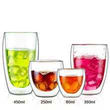Load image into Gallery viewer, Hot Double Layer Wall Clear Glass Heat Resistant Tea Coffee Mug Borosilicate Cup Free Shipping
